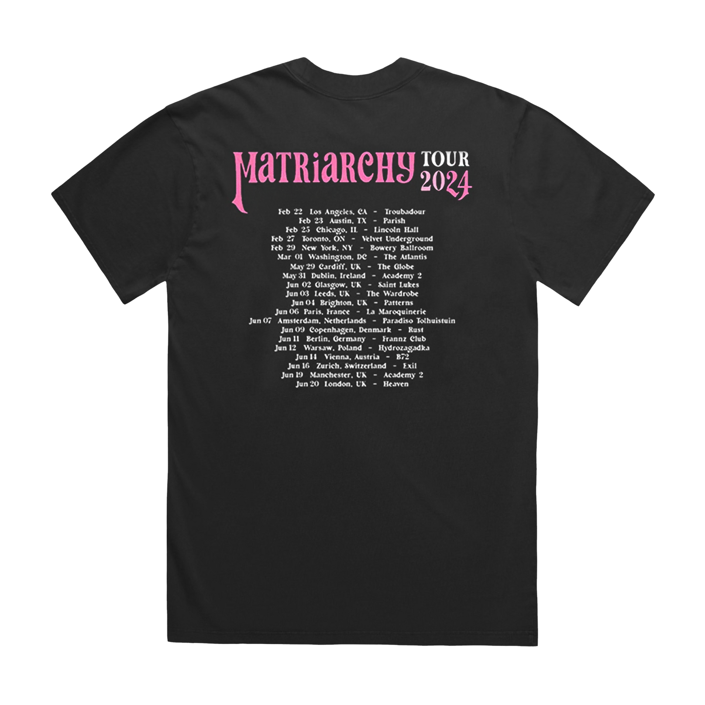 matriarchy us tour t-shirt UK